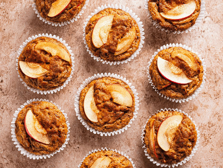 Muffins à la pomme et à la banane (sans sucre raffiné et gut-friendly*)