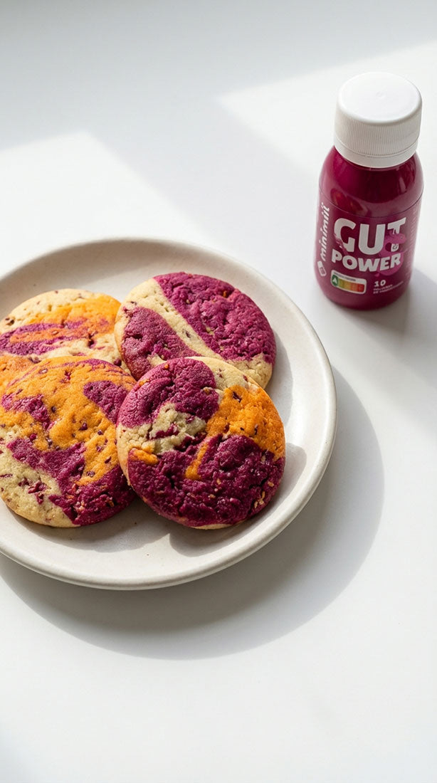 Neapolitan cookies marbrés aux fruits rouges & orange