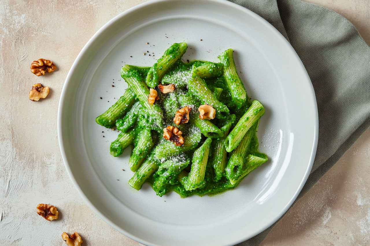 Pâtes crémeuses au chou kale
