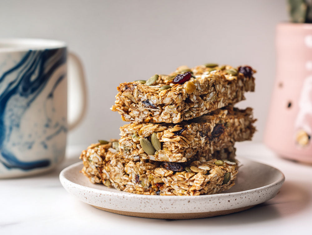Barres de granola aux graines de courge & noisettes