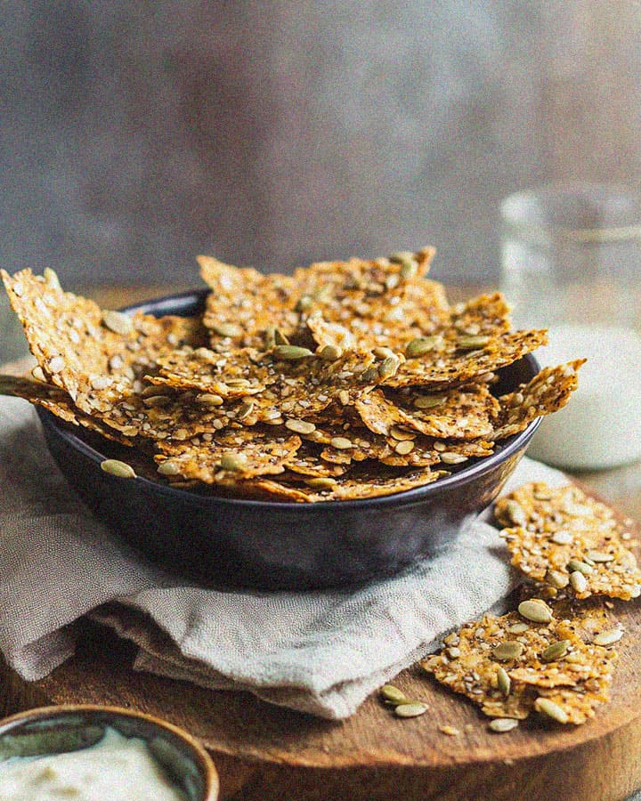 Crackers croquants aux graines