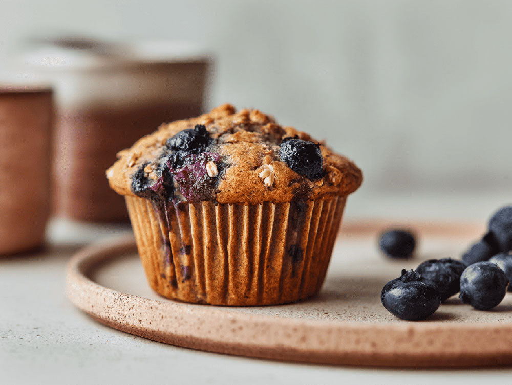 Muffins à l’épeautre et aux myrtilles