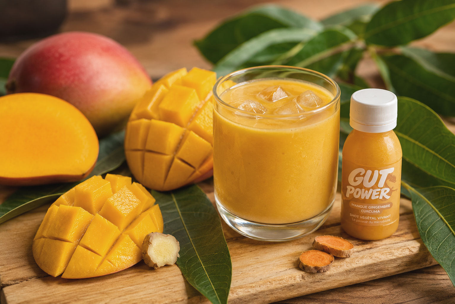 Smoothie mangue-coco probiotique
